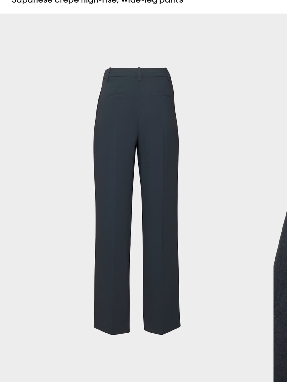 Aritzia effortless navy Wide-Leg Dress Pants - Picture 2 of 7